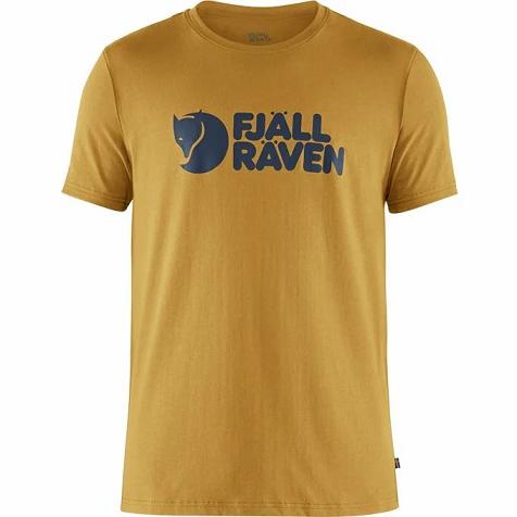 Fjallraven Logo T-Shirt Yellow Singapore For Men (SG-239522)